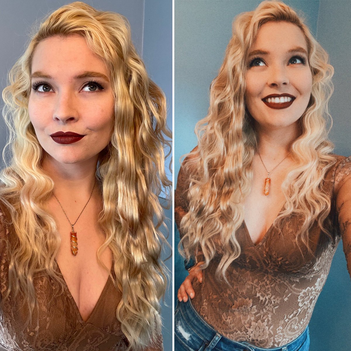 animatedhello's tweet photo. But this is just the life I ordered
One step back and two steps forward
#aroundtheworldandback #statechamps #life #onestepbacktwostepsforward #heatherdunham #smile #selfie #blonde #brown #amber #crystals #beautiful https://t.co/lw6MnOMe1V