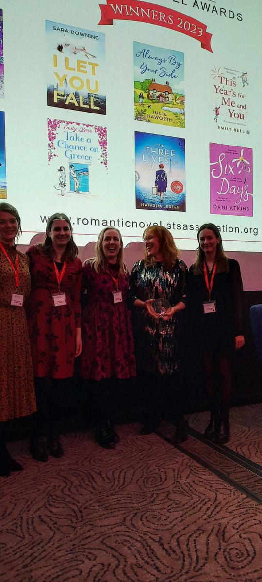 OkojieAyo's tweet image. Congratulations @AtkinsDani for winning the @RNAtweets Jackie Collins Romantic Thriller Award tonight for #SixDays 🎊🏆The @AriaFiction team are so proud! Also a big congratulations to @EmmaPassAuthor for being shortlisted!💕