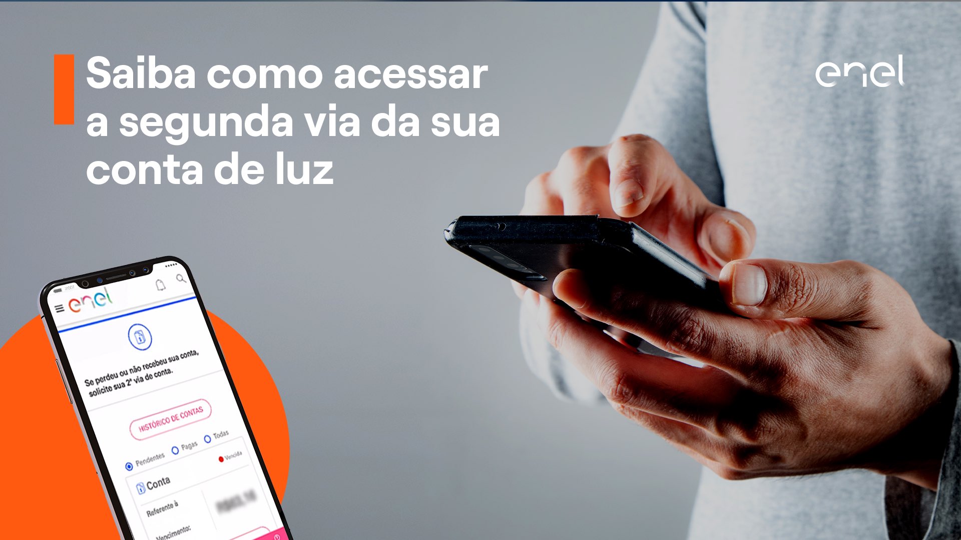 Enel Clientes Brasil on X: Tenha acesso à segunda via da sua fatura de  forma fácil e rápida, sem sair de casa. Você pode solicitar pela agência  virtual, aplicativo Enel (disponível para