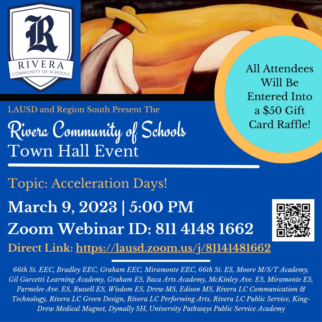 riveracommunity's tweet photo. Please join us Thursday, March 9th at 5:00pm to learn more about Acceleration Days. See flyer for zoom information https://t.co/0urZNhXbuC