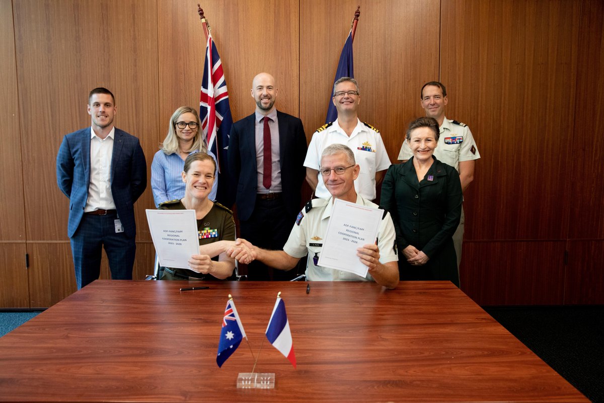 Last week marked an important milestone for our relationship with France in the Pacific. #YourADF & the French Armed Forces in New Caledonia & French Polynesia @FANC_Officiel signed the Regional Cooperation Plan, deepening interoperability between our forces. 🤝🇦🇺🇫🇷 #FANC #FAPF