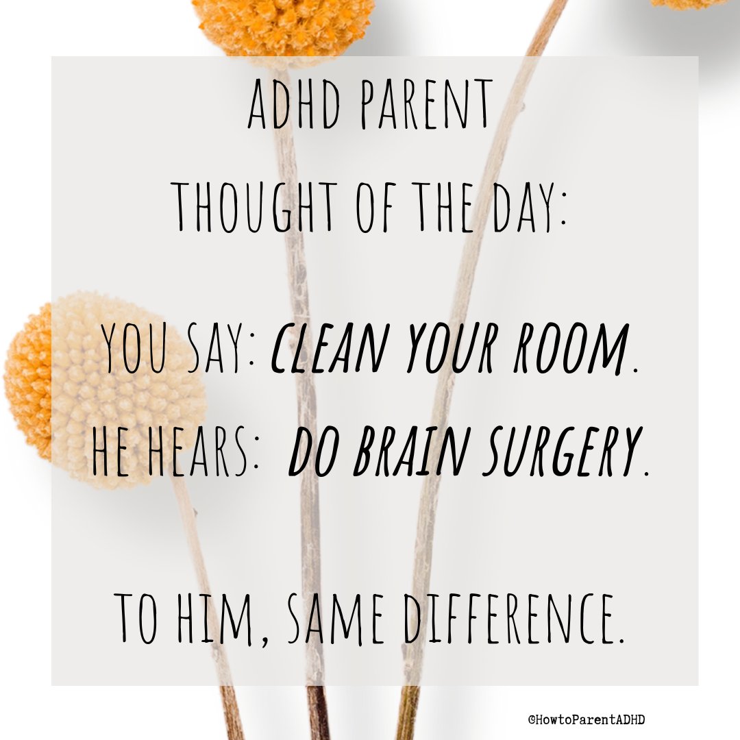 Sometimes what we assume is a super simple ask is WAY harder for our kids than we realize. Maybe their defiance is because they don't know HOW!

Pause and scaffold until they've mastered what it takes to do brain surgery! 😂

#ADHD #ADHDParent #ADHDKids