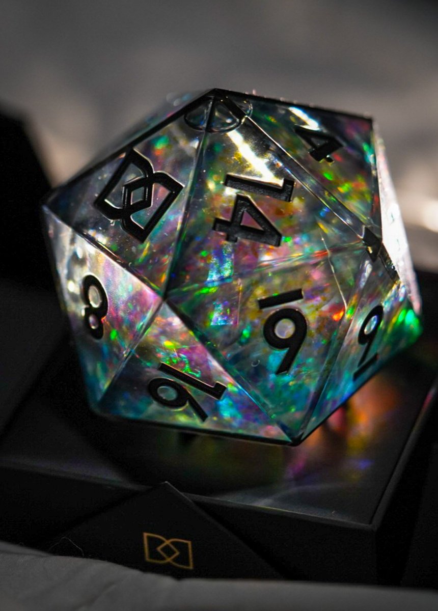 rrobinson1216's tweet photo. Had to pull out the camera to shoot the new Metagalactic d20 chonk with a liquid core by @dispeldice! To say it's much bigger than a normal d20 is an understatement π
#dnd #dispeldice #dice #dungeonsanddragons #ttrpg #ttrpgdice #timetoroll #liquidcore https://t.co/9eqWGtppea