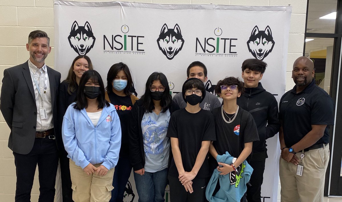 NISDJonesSTEM's tweet photo. We’re so proud of these Jones 8th graders who are in their way to NSITE magnet high school in the fall! @nisd_nsite @NISDJones @NISDJonesSTEM https://t.co/PN5748A95r