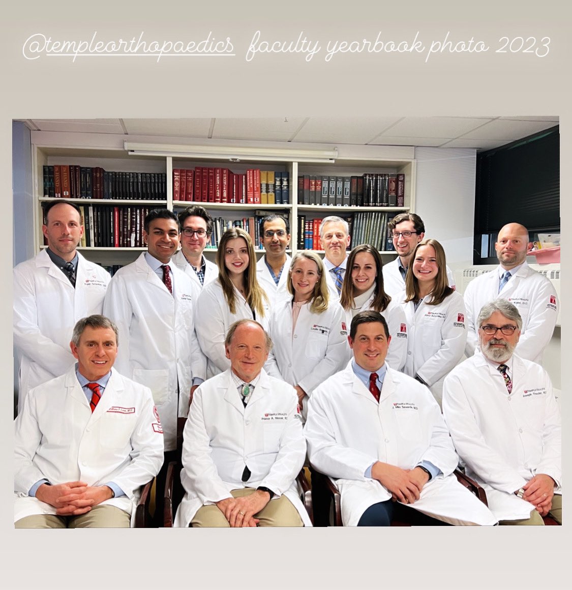 2023 Temple Department of Orthopaedic Surgery Yearbook Photo #ortho #philadelphia #temple #templeowls #orthopaedicsurgery