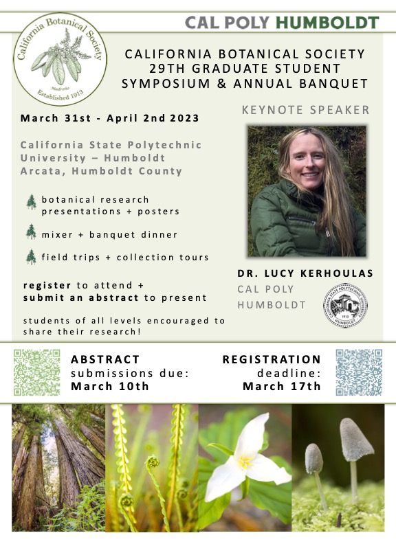 This will be a great time with some excellent field trips planned! Registration is open: eventbrite.com/e/calbotsoc-29… <a href="/CalBotSoc/">CalBotSoc</a> #botany @cnps