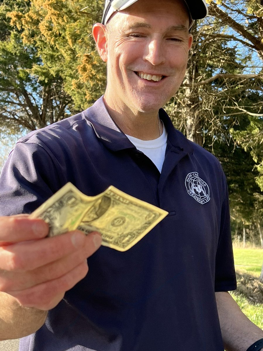 SheriffMarshak's tweet photo. Taking money from Maj. Higginbotham (Ret.) and friends was almost as good as the performance of my new favorite golf ball. Check out Copper Golf Balls @CopperGolfCo - designed for average golf swing speeds. https://t.co/ggDuGZ8l3d
