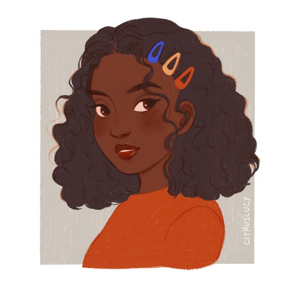 1girl dark skin dark-skinned female solo very dark skin hair ornament hairclip  illustration images