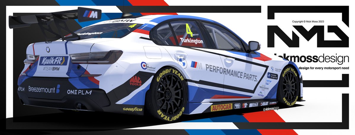 nickmossdesign.com - 2023 @Official_WSR @BMWUKMotorsport @ColinTurkington @BTCC  #teambmw #gt3 #inspired #liverydesign