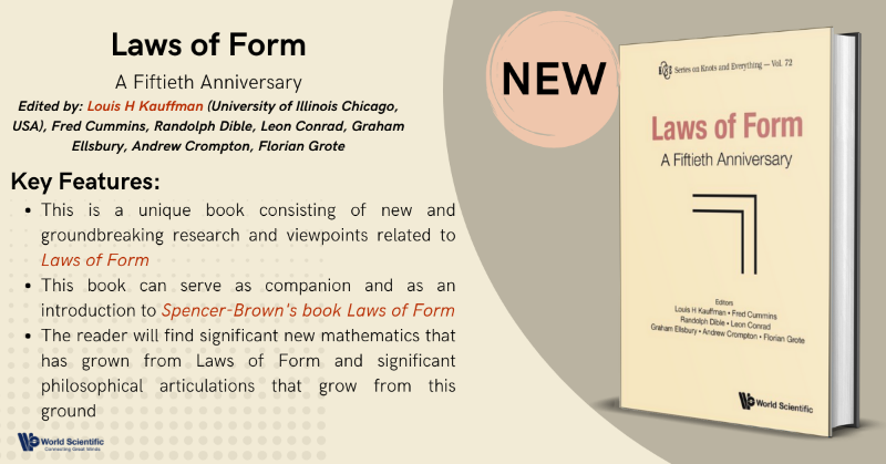 worldscientific's tweet photo. The book provides a new point of view on form and the role of distinction, markedness and the absence of distinction (the unmarked state) in the construction of any universe.
20% OFF NOW | Promo Code: MTH23
#lawsofform #logic #mathlogic #philosophy