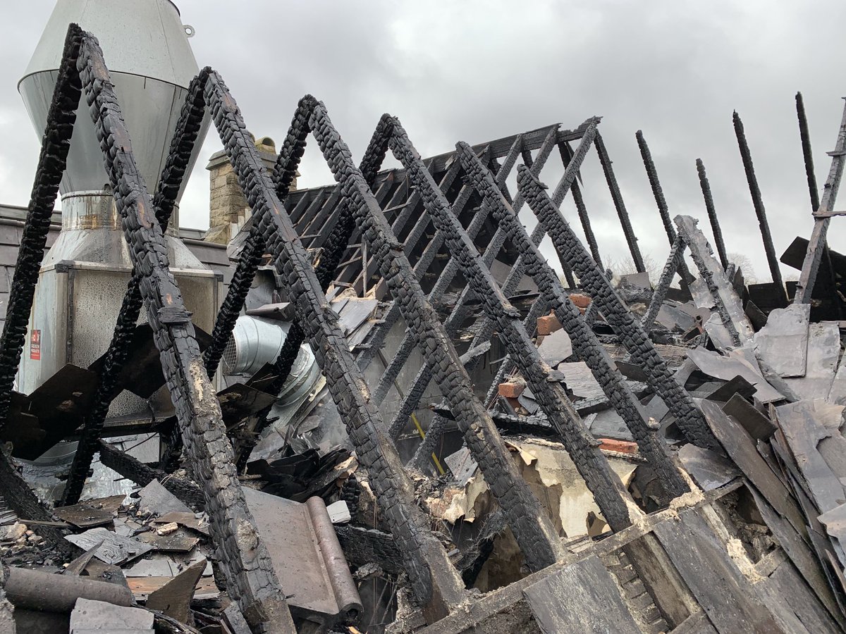 I attended this well developed fire in ⁦<a href="/FireBolton/">GMFRS Bolton Borough</a>⁩ today with ⁦<a href="/CarlEHaslam/">Carl Haslam</a>⁩ <a href="/TRU_Manchester/">TRU Manchester</a>⁩ who shored up the first floor, five fire 🔥 appliances and one Hydraulic platform vehicle from ⁦<a href="/manchesterfire/">Greater Manchester Fire and Rescue Service</a>⁩, investigations on going