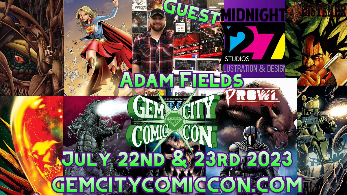 The #GemCityComicCon is pleased to welcome Adam Fields to our 2023 show!

#GCCC2023 #comics #comicbooks #creator #convention #comiccreators #upperdeck #artist #comicartist #comicbookartist #illustartor #comicillustration #bookcovers #sketchcards #marvel #marvelcomics