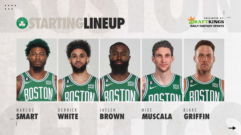Boston Celtics on Twitter: "Here are tonight's starting 5️⃣ @DraftKings