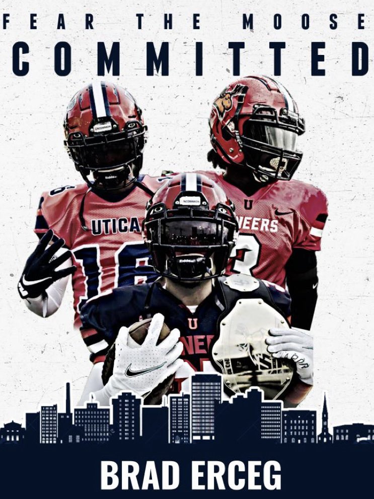 After a long hard thought with my family and coach @coach_jmack I would like to announce my commit to kick for @UCPioneers, never to this day would I think I’d be playing football in college but here we are!! #uticaguy #fearthemoose