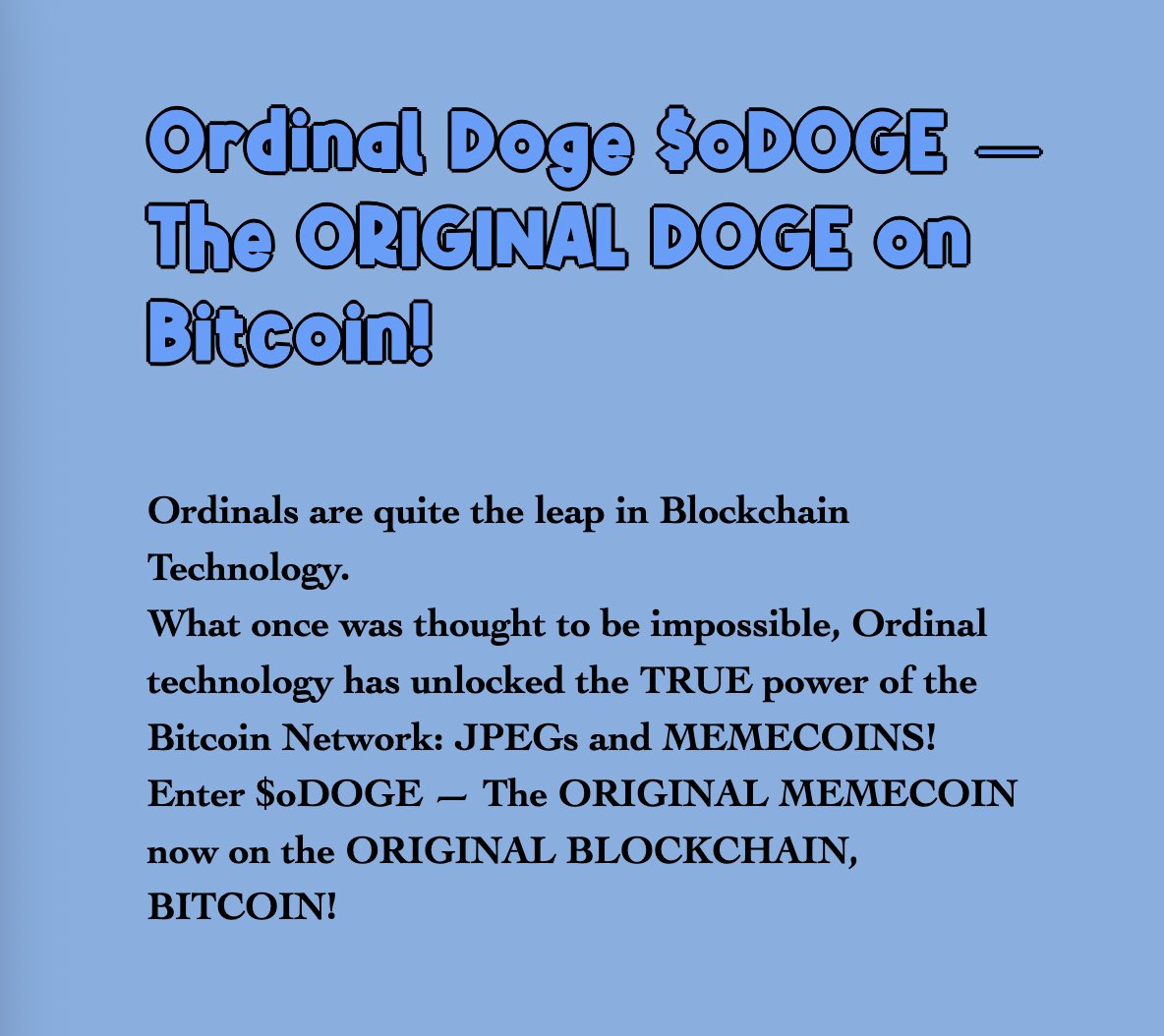 StellaLunaMooon's tweet photo. @OrdinalDogecoin @BinanceUS $oDOGE is unique and with the #ordinals movement in this space, it just makes sense that an #ordinal #memecoin would be the next big trend https://t.co/VJgMNf7juM
