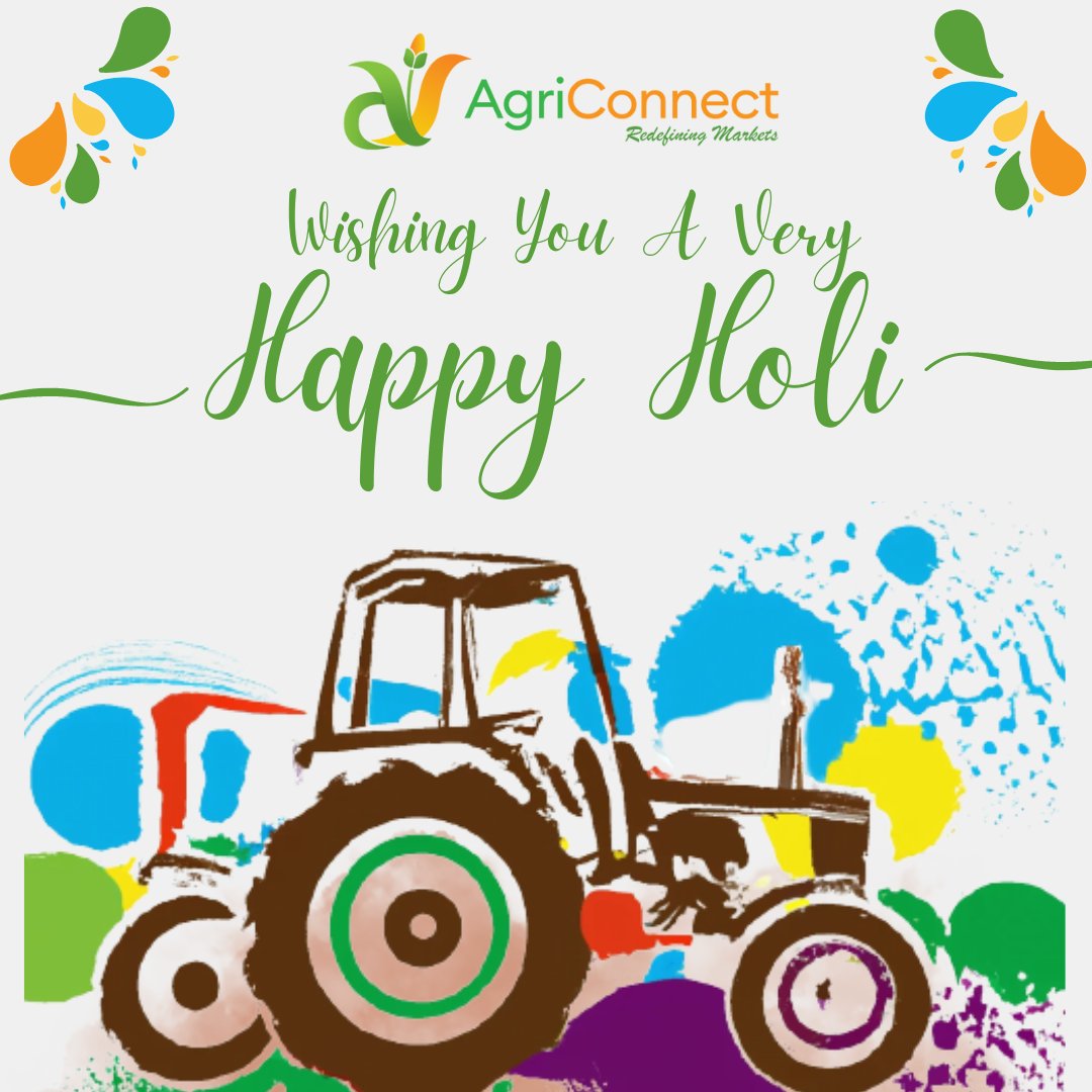 AgriConnectInc's tweet photo. May this festival of colors bring joy, happiness, and positivity into your life. May your life be filled with the vibrant colors of love, friendship, and togetherness. Have a wonderful Holi!
#holihai #holi2023 #holifestival #holifestival #farmer #instadaily #instagood #HappyHoli https://t.co/ylAxEyu6Mu