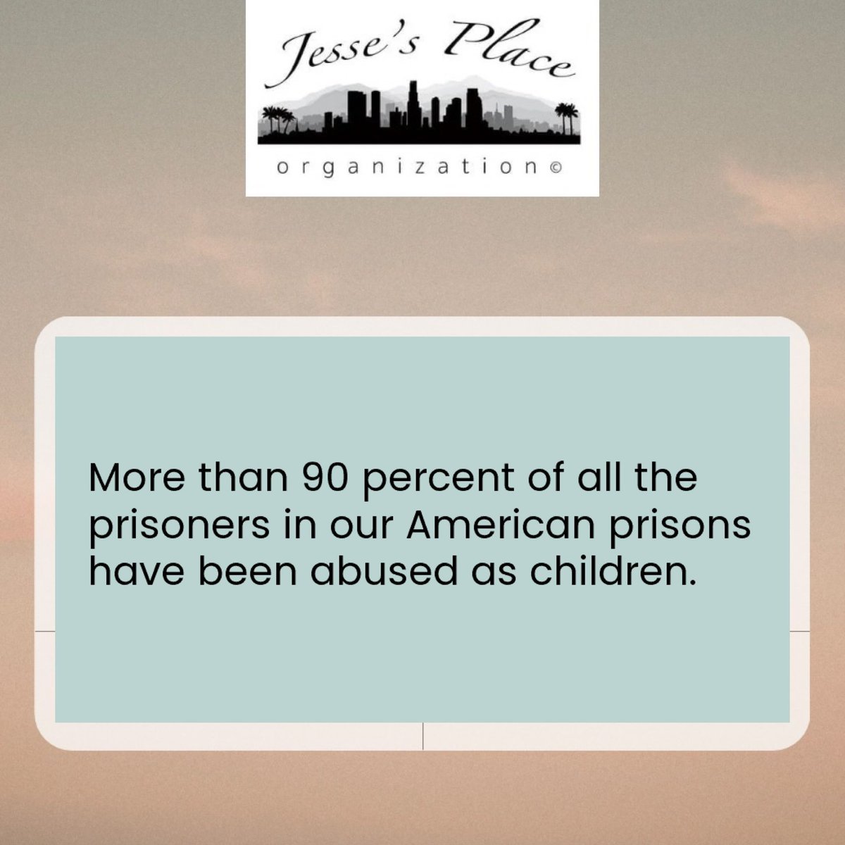 Something to reflect on: 💡

“More than 90 percent of all the prisoners in our American prisons have been abused as children.” 

#HurtPeopleHurtPeople #EndMassIncarceration #PeopleOverProfit