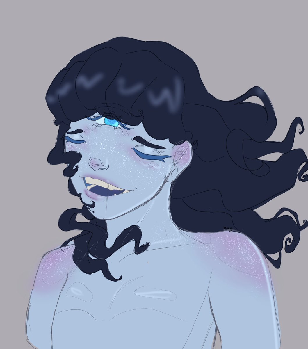 greye_buni's tweet photo. Blue/ purple-ish lady. This is a re-draw from back in December, the original is from some time in 2018.
#art #digitalart #blueoc #Redraw #oldart #illustration https://t.co/sG0j5t1Oie