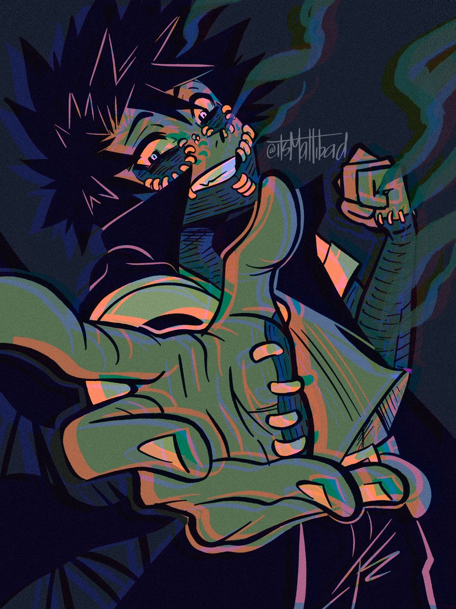 itsMattibad's tweet photo. Cartoony Dabi for tonight https://t.co/m7fbVdYqKr