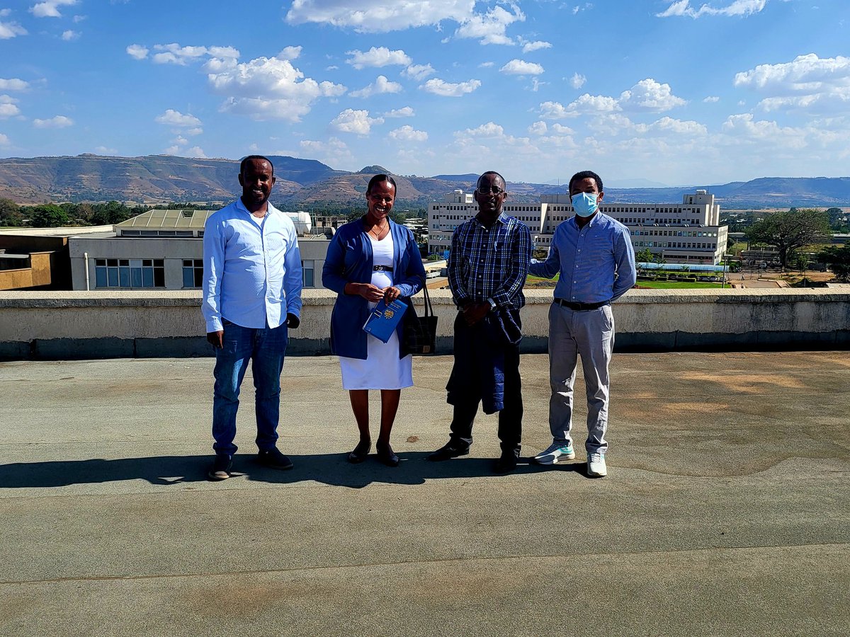 YeshigetaG's tweet photo. It was an honor for us to host Prof Tesfaye Mersha @DrTMersha from University of Cincinnati, USA &amp; #AfRIE, &amp; Adjunct Prof. of genetic epidemiology &amp; pediatrics at @bduethiopia. Your effort to build the academic &amp; research capacities at @medicine_bdu &amp; beyond is highly appreciated https://t.co/D2cFg1lQPZ