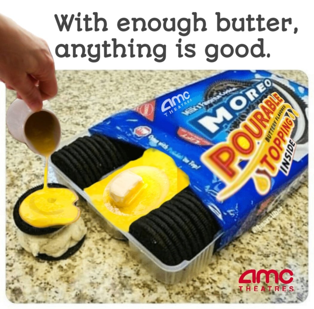 I forgot to wish everyone a Happy #NationalOreoDay.
#AMCPerfectlyPopcorn 🧈🍿
#AMCNOTLEAVING 🎬
@Oreo @FezGoatApe