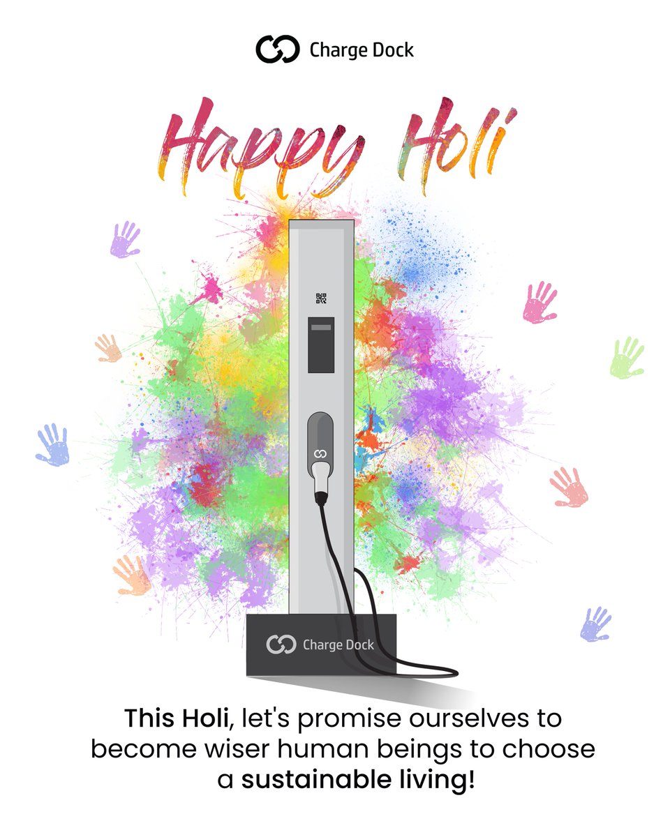 chargedockindia's tweet photo. It's time to celebrate the festival of colors, in a wiser way, Happy Holi CD Fam!

#HappyHoli2023 #Holi #Holi2023 #festival #HolikaDahan2023 #HoliHai #chargedock https://t.co/nrc964ZWJ4