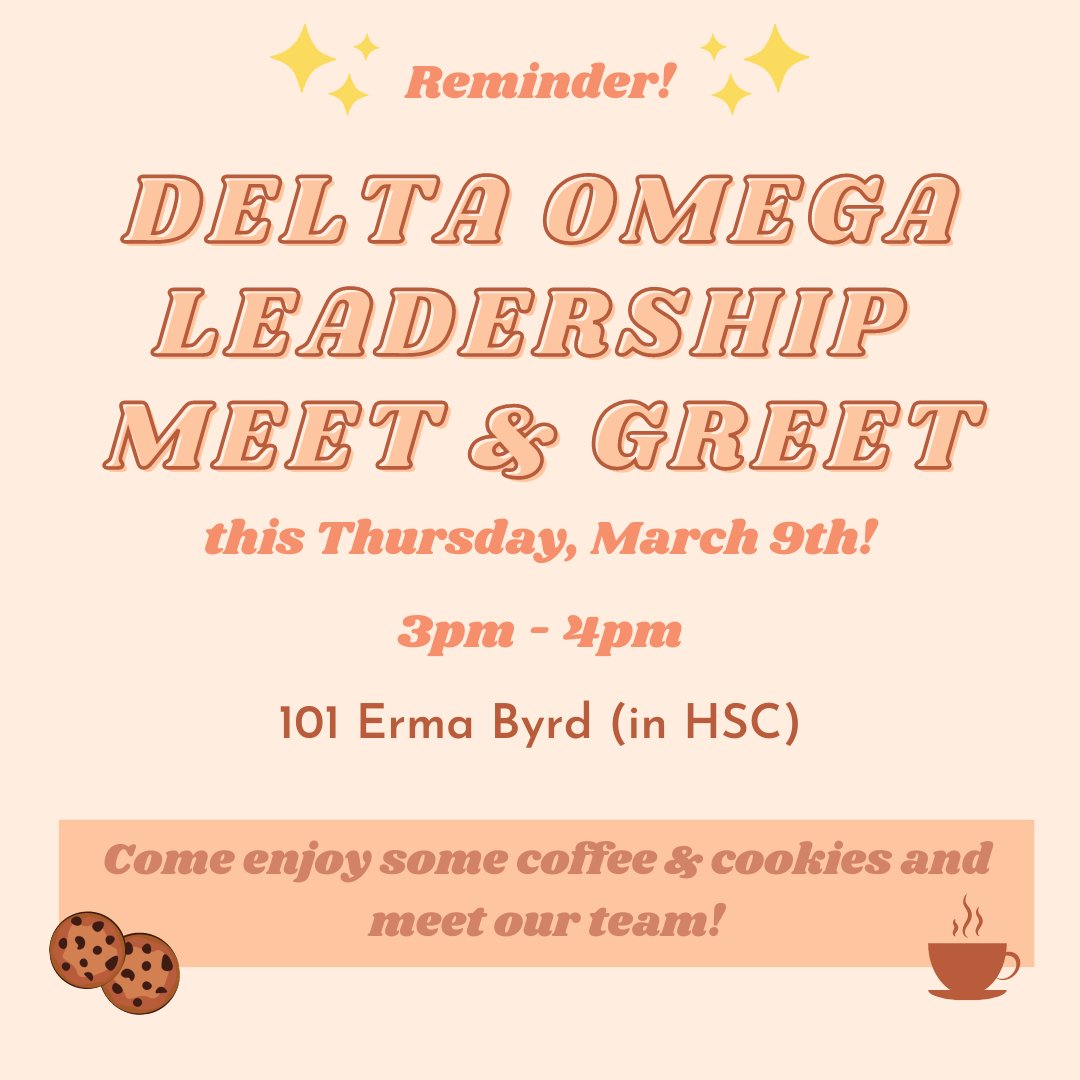 Friendly reminder that the DO Leadership Meet &amp; Greet is this coming Thursday, March 9th from 3pm to 4pm! We hope to see you there :)