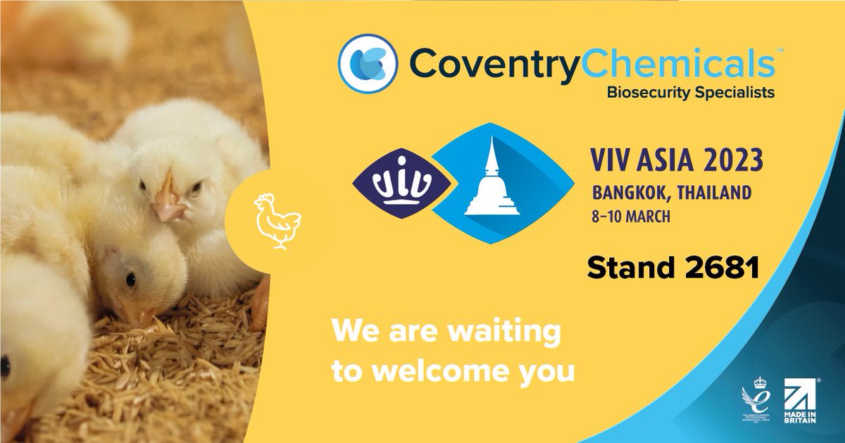 CoventryChem's tweet photo. Viv Asia 2023 starts tomorrow. 

We look forward to seeing  you on stand 2681.

#VIVAsia #Biosecurity #CoventryChemicals https://t.co/nzvh9wcGql