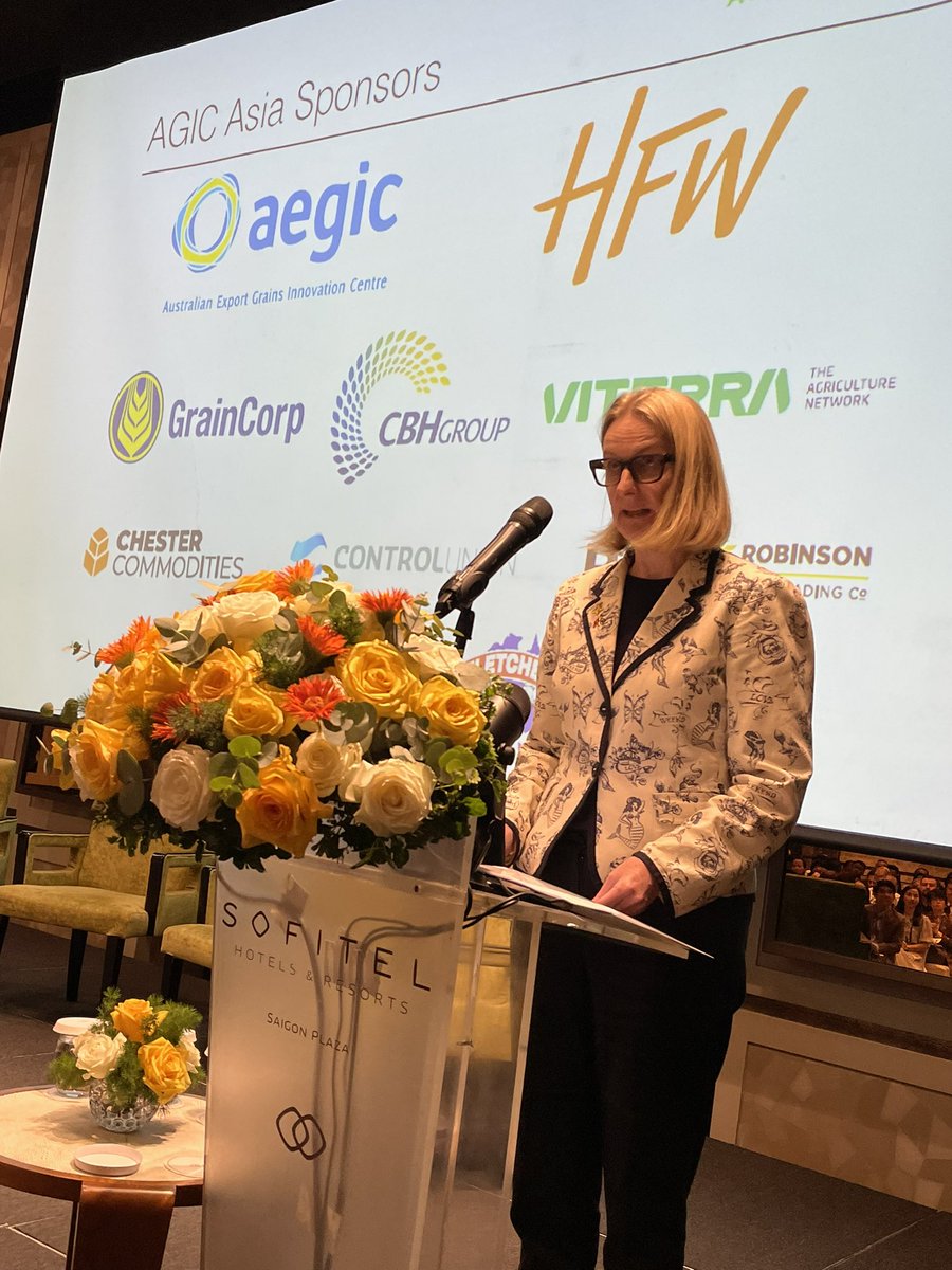 Mary_Raynes's tweet photo. @GrainTradeAus  with the Australian Grains Industry are back in market, Vietnam with   #AGICAsia2023 for the first time post covid. Vietnam is a highly valued market for Australia. It’s great to be here #AEGIC #ATMAC https://t.co/iBtSJighP6
