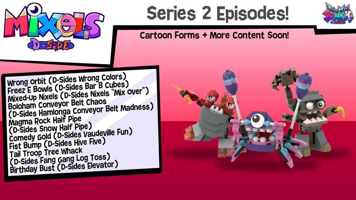 AnimatesSizzle's tweet photo. "And... it's... more of... Delicious!"
Here's more Episodes, Orbits, Mixes, Maxes and Merps from D-Sides Series 2!
Note: Cartoon Forms, Maxes Pictures and More content are coming soon in the future.
#mixels #mixelsdsides #dsides #fnfdsides https://t.co/Nko3sjJ4o5