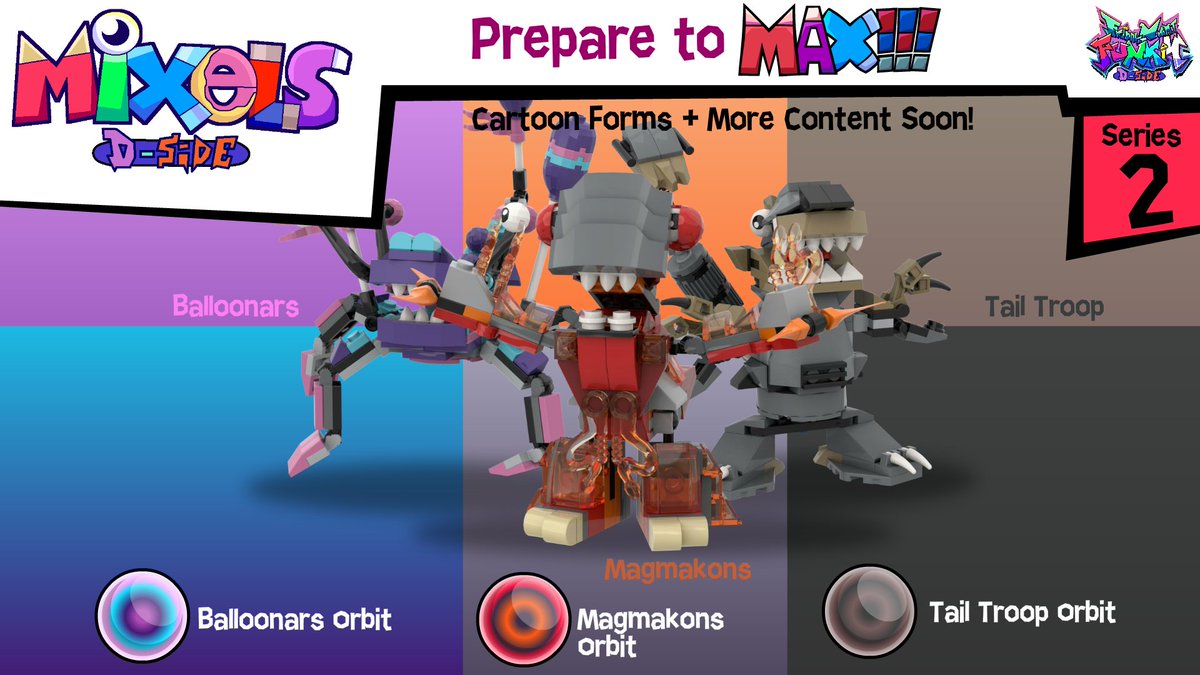 AnimatesSizzle's tweet photo. "And... it's... more of... Delicious!"
Here's more Episodes, Orbits, Mixes, Maxes and Merps from D-Sides Series 2!
Note: Cartoon Forms, Maxes Pictures and More content are coming soon in the future.
#mixels #mixelsdsides #dsides #fnfdsides https://t.co/Nko3sjJ4o5