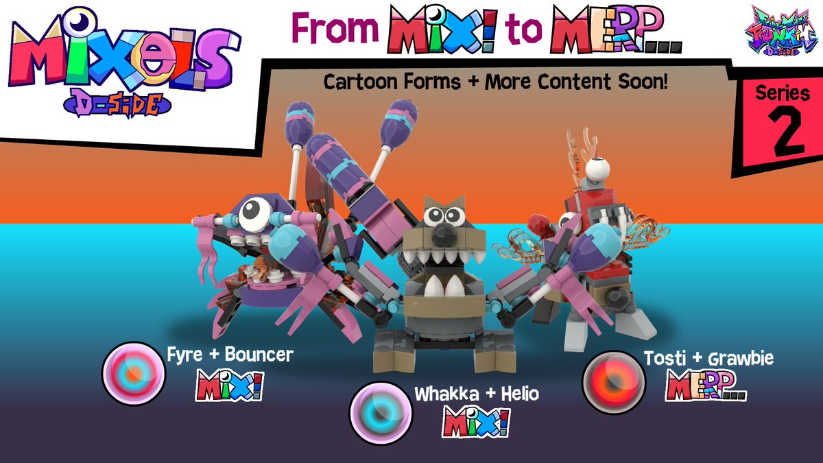 AnimatesSizzle's tweet photo. "And... it's... more of... Delicious!"
Here's more Episodes, Orbits, Mixes, Maxes and Merps from D-Sides Series 2!
Note: Cartoon Forms, Maxes Pictures and More content are coming soon in the future.
#mixels #mixelsdsides #dsides #fnfdsides https://t.co/Nko3sjJ4o5