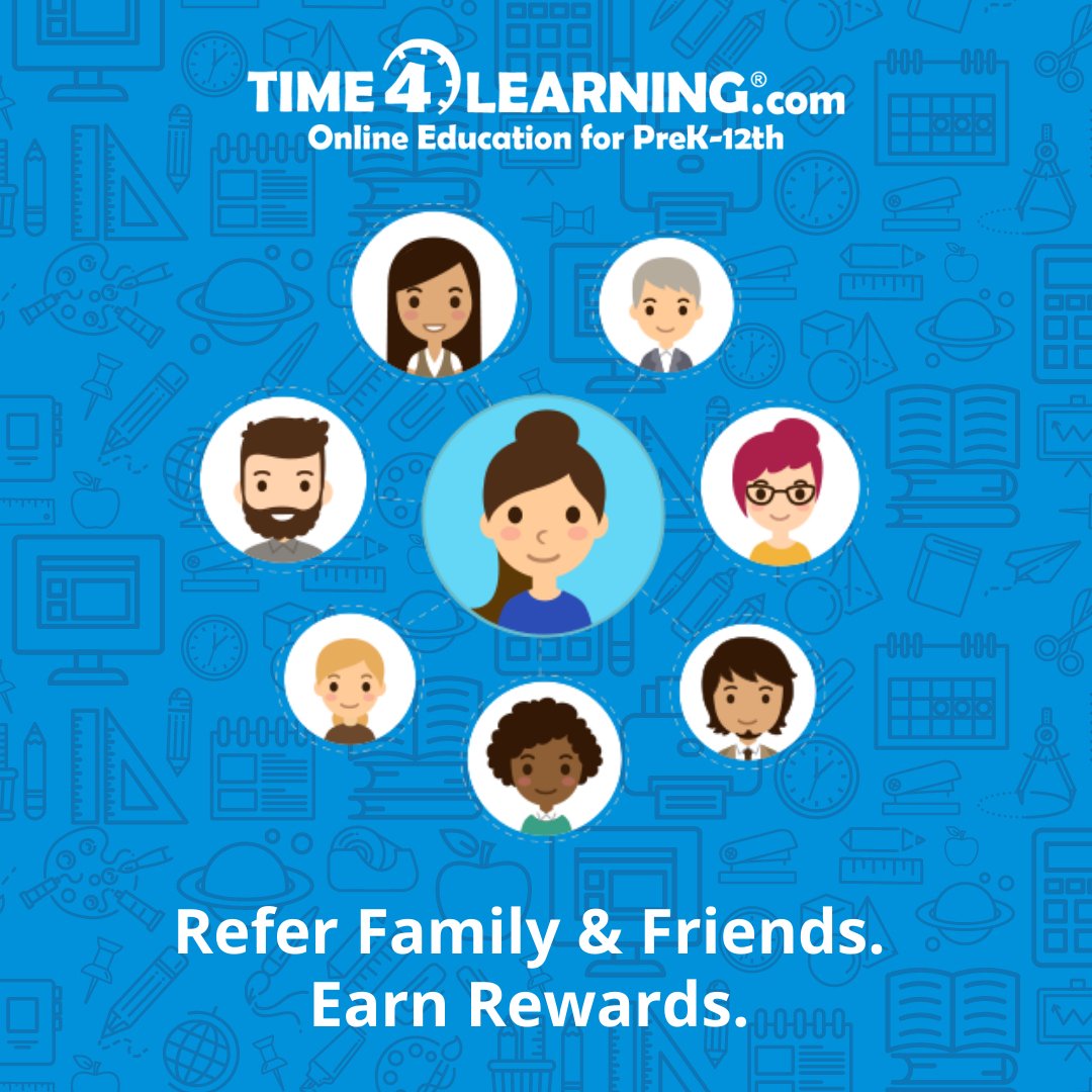 Time4Learning's tweet image. Refer a friend to #Time4Learning and earn double the reward! For a limited time, we are offering our members **$50** for completed referrals! Head to your parent account to grab your unique referral link, get more details, and begin sharing right away! #Homeschooling #AfterSchool