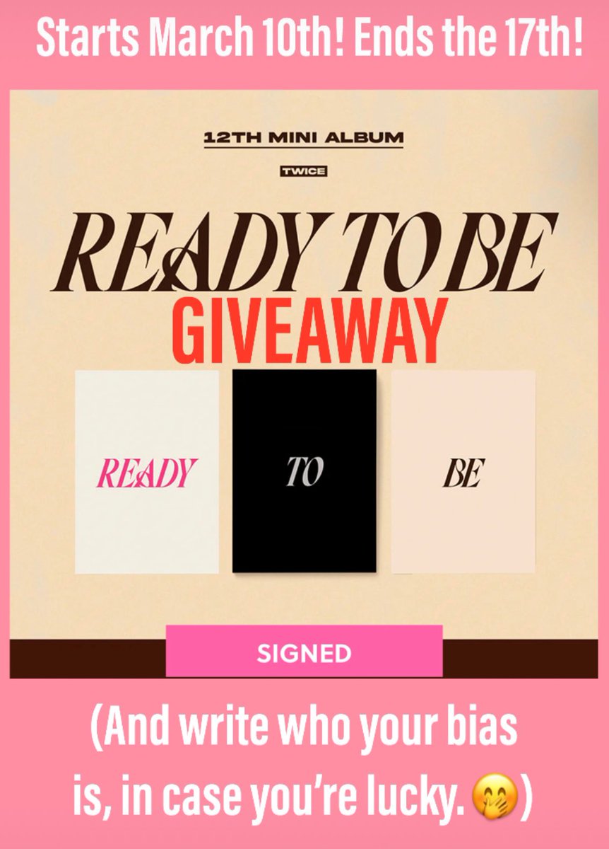 MomosCandyBoy's tweet photo. Just personally celebrating #TWICE We all support Twice one way or another the best that we can, so I want to share with those who loves them just as much.

To enter:

Like, RT, and ON RELEASE DATE post a screenshot streaming #SETMEFREE MV with your @!

🍀✨

#트와이스 #READYTOBE https://t.co/oUoPQC3sgq