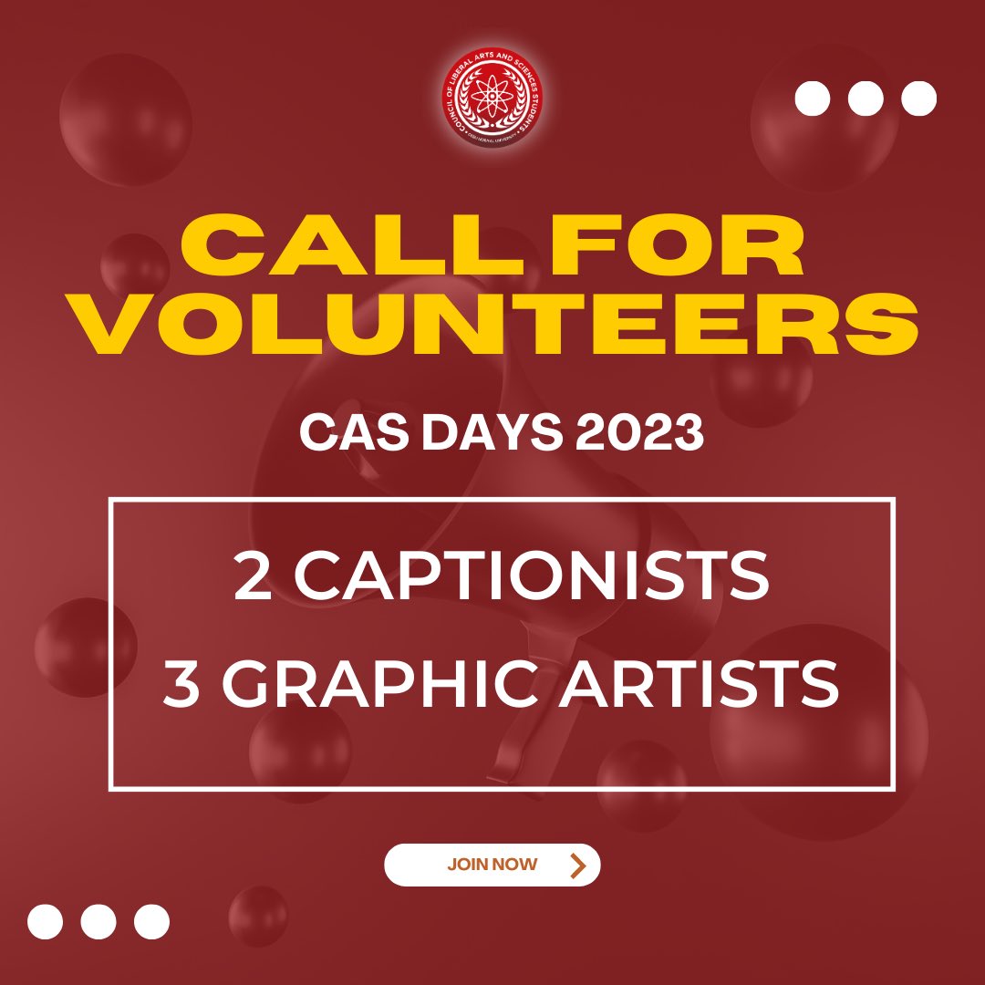 cnuclass_off's tweet photo. 📣 𝐂𝐀𝐋𝐋 𝐅𝐎𝐑 𝐕𝐎𝐋𝐔𝐍𝐓𝐄𝐄𝐑𝐒‼️

To those interested you may message 𝙃𝙤𝙣. 𝙆𝙖𝙩𝙝𝙡𝙚𝙚𝙣 𝙁𝙖𝙩𝙚 𝙑𝙞𝙡𝙡𝙖𝙨 for further details and check this link for more details: 🔗https://t.co/9a6tpVZqQX

#CASDays2023
#LookingForVolunteers
#CNUCLASS
#Liberals https://t.co/hHxYBiADky