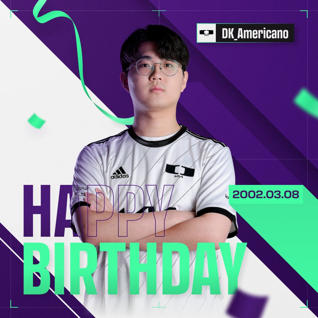 PUBGEsports_KR's tweet photo. 🎂 Happy Americano Day 🎂

3월 8일 오늘은 Dplus KIA Americano 선수의 생일입니다!
생일 축하합니다 🥳

#PUBGEsports #펍지이스포츠 #DK #Americano https://t.co/Luv3UwBKw8