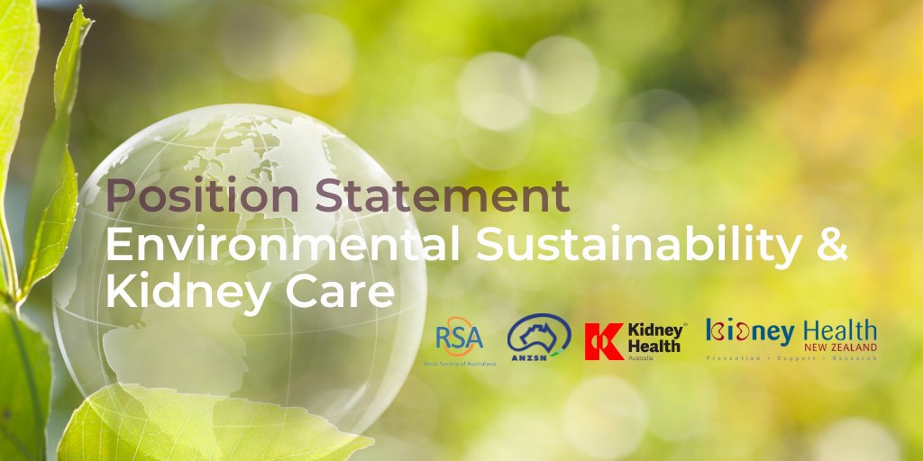 ANZSN's tweet photo. Position Statement: Environmental Sustainability &amp; Kidney Care

Together with @RenalSociety, @KidneyHealth &amp; @kidneyhealthnz, we commit to addressing our environmental impact &amp; ways to drive transformation to sustainable #kidneycare

@worldkidneyday

https://t.co/txEn8BLvgG https://t.co/PGHZobIVb1
