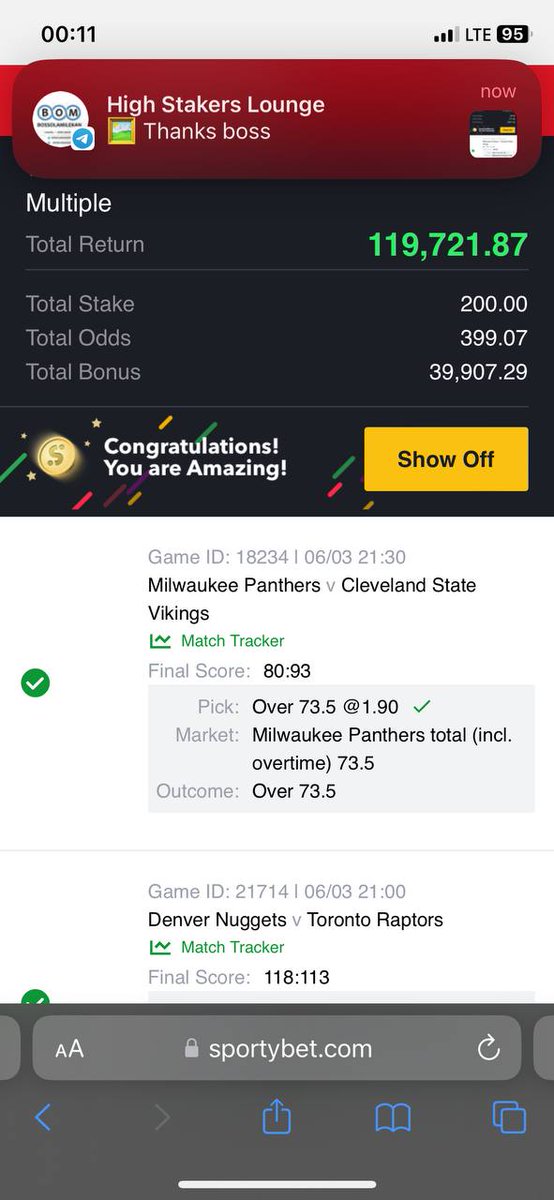 bossolamilekan1's tweet photo. 561odd won✅✅✅✅
320odd won✅✅✅✅
399odd won✅✅✅✅
455odd won✅✅✅✅

Main game cut, congratulations to those that flexed and edit, y'all should drop your winning ticket, we will soon get there. https://t.co/kCP0NpyBJk