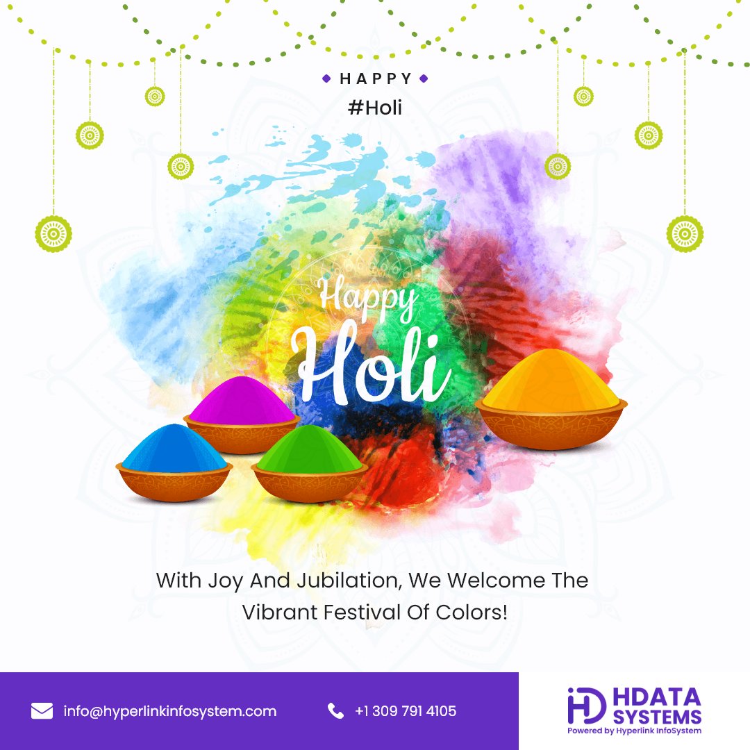 HDataSystems's tweet photo. Wishing You A Colorful Day A Colorful Life. Colour Your Mind With Positivism And Happiness. Happy Holi..!!
#hdatasystems #happyholi #holi #colors #happiness #holicelebration #festivalofcolor #festival #indianfestival #india #love #fun https://t.co/8Igm830cC2