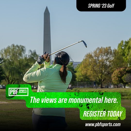 pbfsports's tweet photo. Have you ever played in a social Golf league? What about one on the National Mall?!? 🏌🏽

Visit the link in bio for more info and to register today for our Spring season, starting April 3rd!

#dmvgolf #dcgolf #pbfgolf #dmvsocial #dcmillennials https://t.co/0gD01nONsu