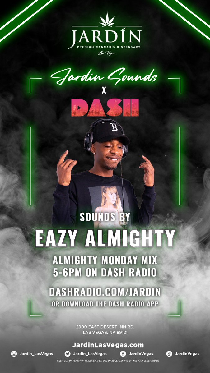Jardin_LasVegas's tweet photo. Tune in to the Almighty Monday mix now on @dash_radio! 

https://t.co/paDbYn8TBJ https://t.co/rF8KgwE2H6