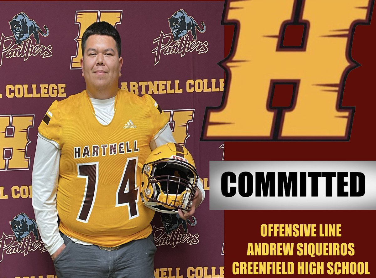 HMOB_Football's tweet photo. @HMOB_Football @HartnellAthletc want to welcome #GreenfieldHigh lineman Andrew Siqueiros to the squad #onebyone #LetsGo #southcountytothemob✅🐾 https://t.co/nfiGRGnXsR