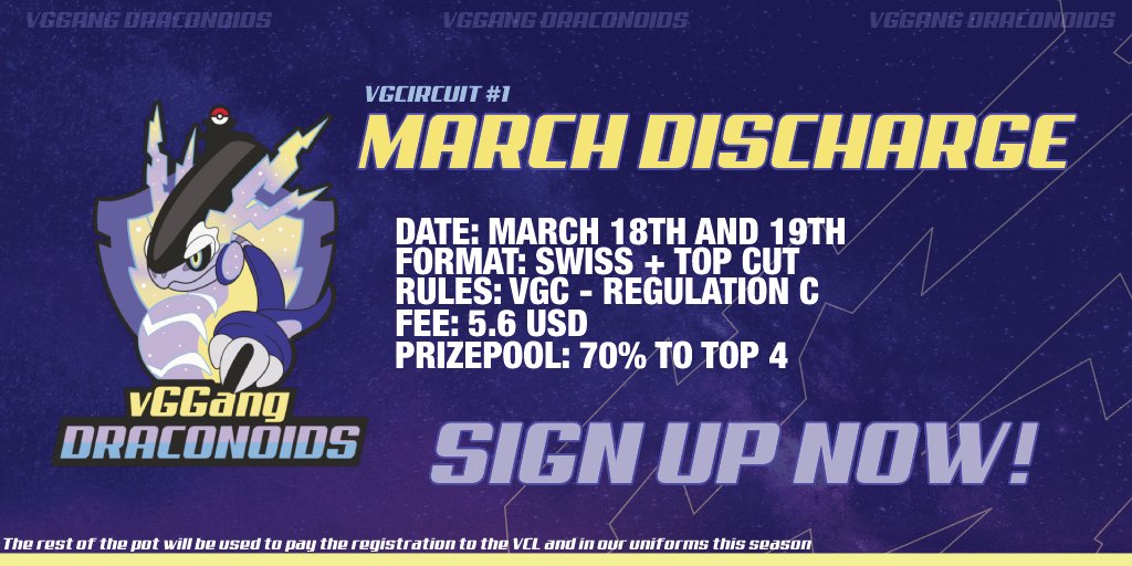 Do you want to start practicing Regulation C for future events? We would like to welcome our new project, the vGCircuit. Registrations for our first tour are OPEN NOW! 🐉💜⚡️ 

All info below: 
 play.limitlesstcg.com/tournament/640…