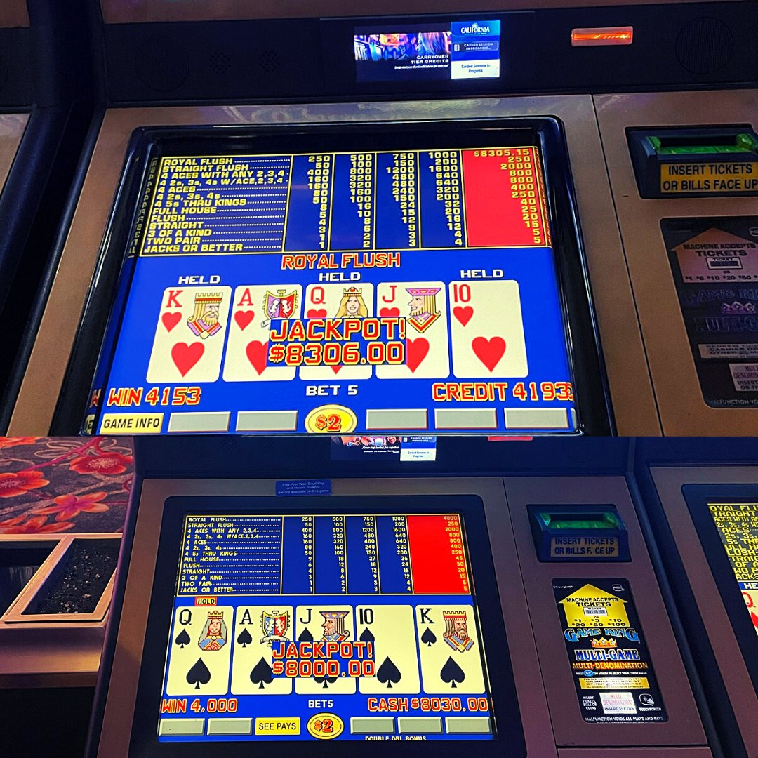 thecalcasino's tweet photo. 1 TRIP. ✈️ 

2 ROYAL FLUSHES. ❤️♠️

$16K+ IN TOTAL WINNINGS. 🤑

This lucky winner from Arizona had an incredible time #AtTheCal 🌴 https://t.co/lVNcRFahvZ