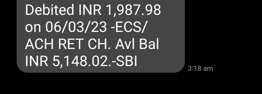 <a href="/TheOfficialSBI/">State Bank of India</a> <a href="/Divyanathsahu/">Divyanathsahu</a> Hello sir 7 march 2023 ko mera ECH ret.charges 1987. 
ECS return charge laga hai..
Why I am paid to ECS return charges?