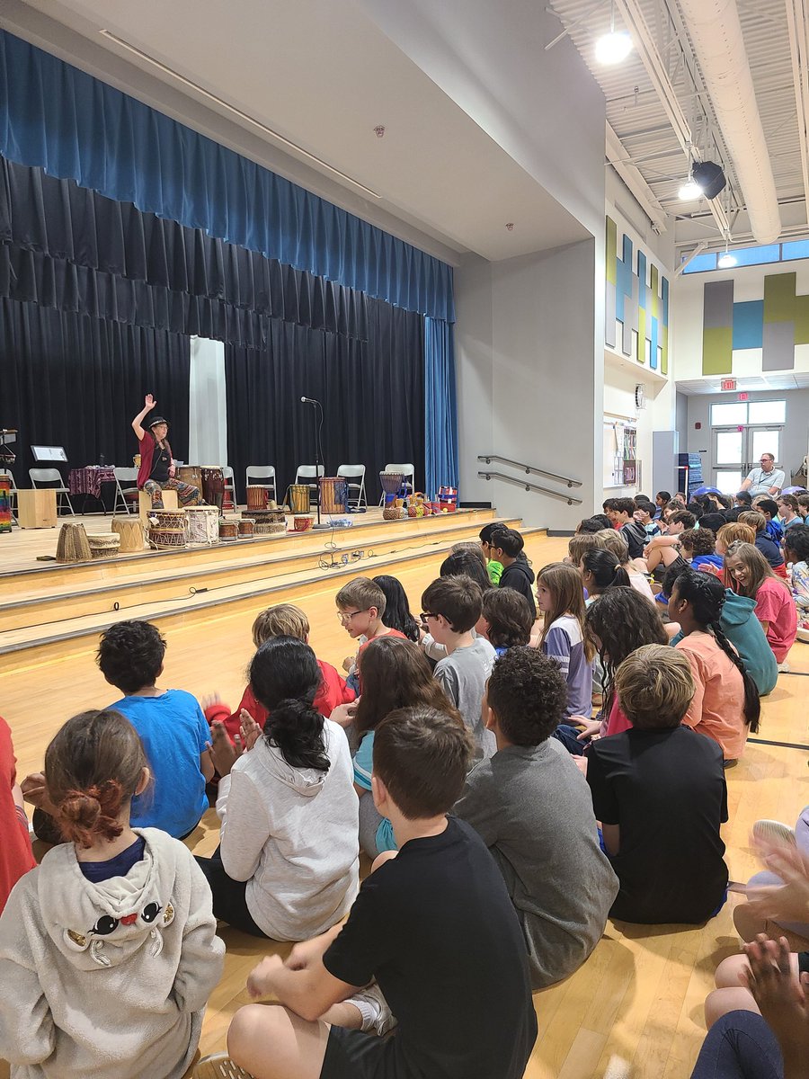 Awesome assembly today @AFESStars! So much fun and we learned a lot ⭐️🥁🎼🎶🪘🪇