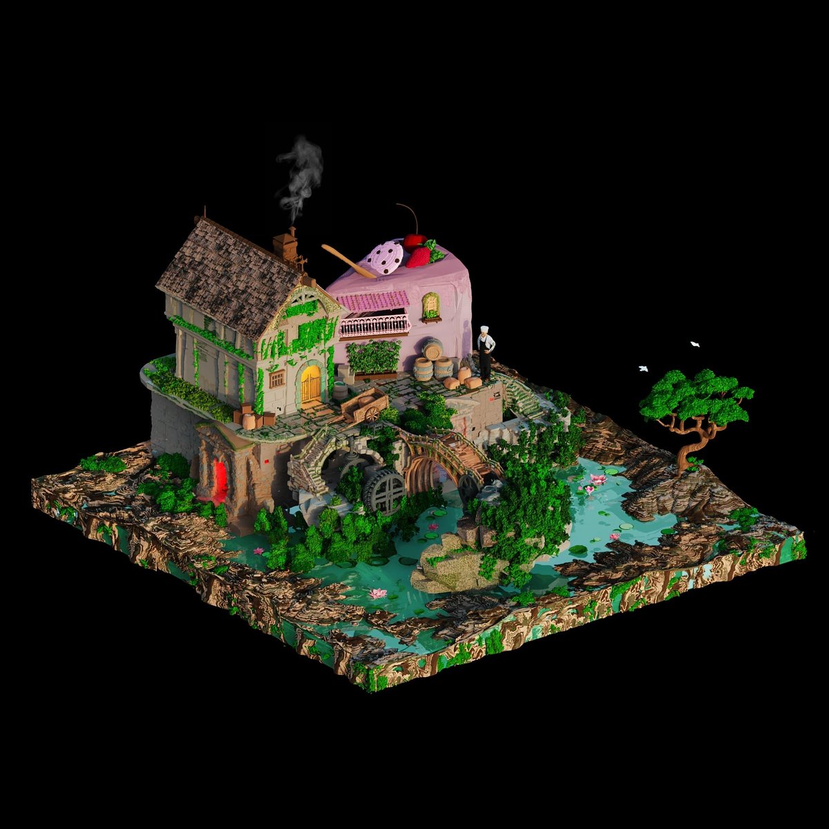 samira_voxelart's tweet image. 📌📋 🧊Art thread 🏡🏠

I write about the "Dreamy Homes " collection in this tweet.

1_What are "Dreamy Homes"?

I'm designing famous jobs and homes with voxel art. These houses will be designed with specific space of every job to show their atmosphere

continue👇
1/1
