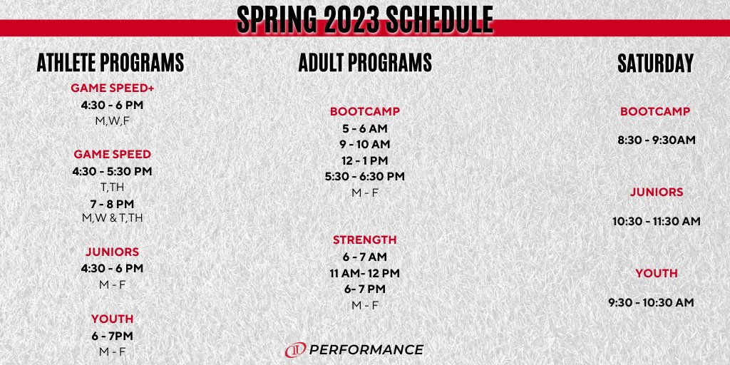 Check out the NEW schedule! 

Starting this week, Saturday's new schedule will go into effect, so be sure to double check the times. This will be Saturday's schedule for the rest of the year. 

Let us know if you have any questions!
