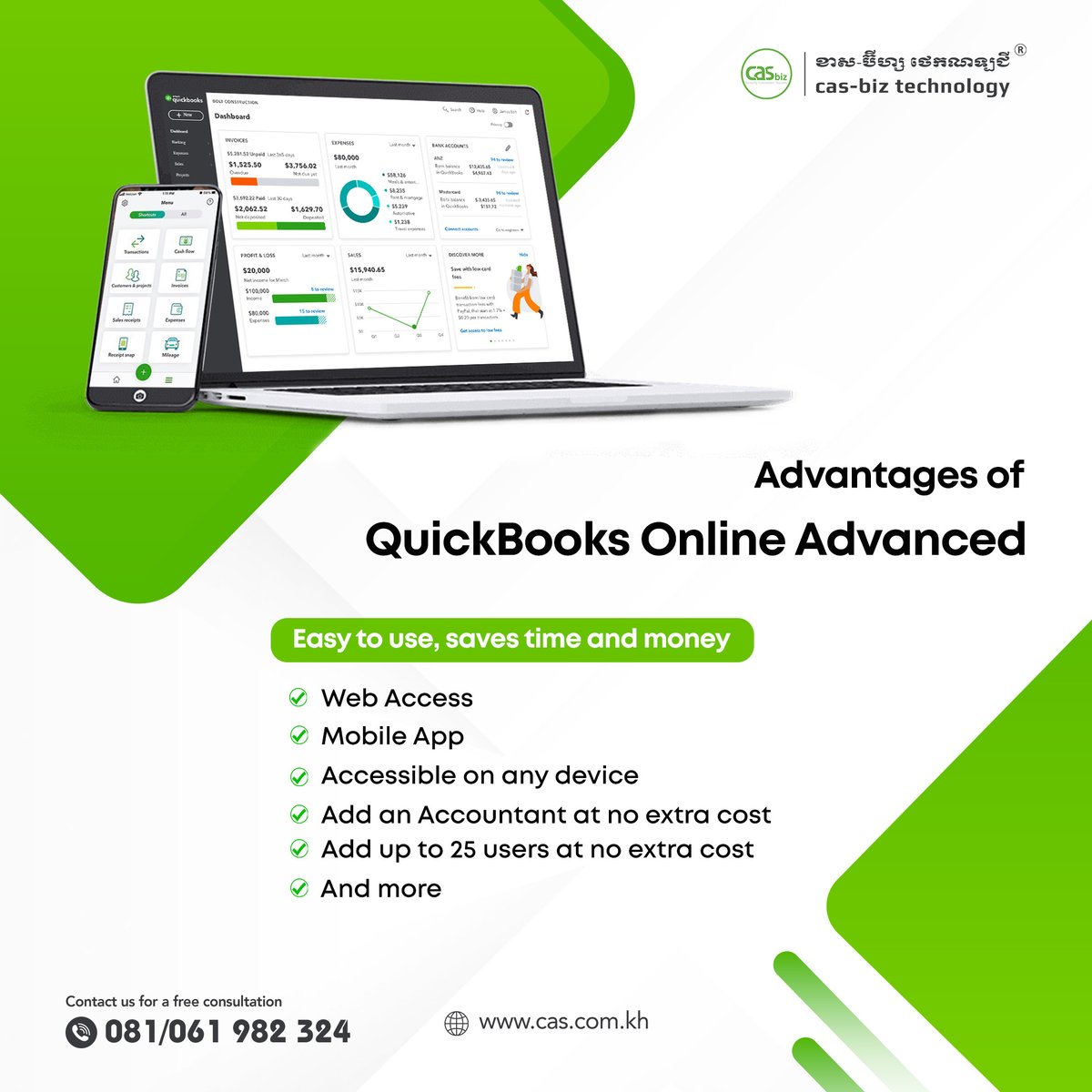casbizasia's tweet photo. QuickBooks Online Advanced gives you all the tools you need to run and successfully grow your business.
081/061 982 324
info@cas.com.kh
https://t.co/laAtS6fERP
#casbiztechnology #quickbookssoftware #quickbookscambodia #accountingsoftware #quickbookssolutionsprovider https://t.co/xspJnalWJW