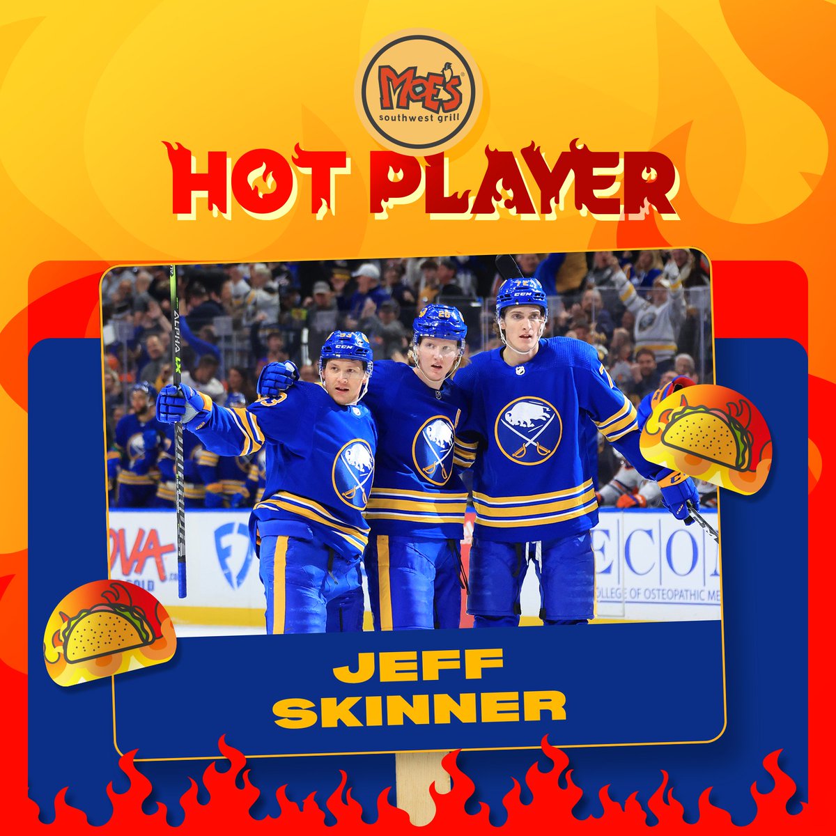 Jeff just scored you some <a href="/BuffaloMoes/">Moe's Buffalo</a>!

Get 25% off: bufsabres.co/moeshotplayers